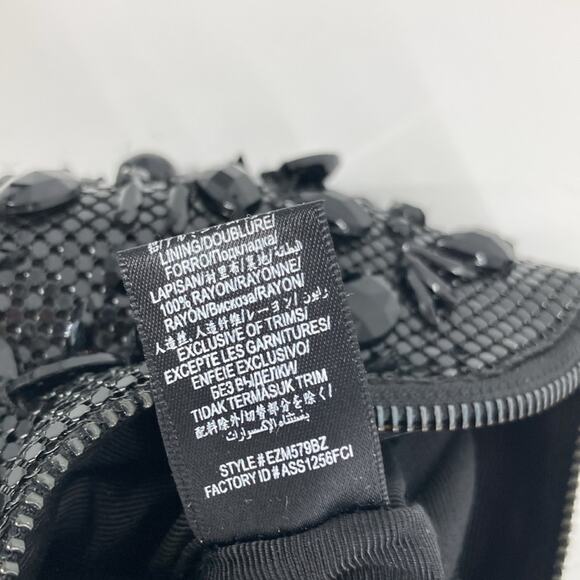 Evening Bag Clutch BCBGmaxazria Womens Black Chain-metal Formal  8 x 11 - Picture 11 of 13